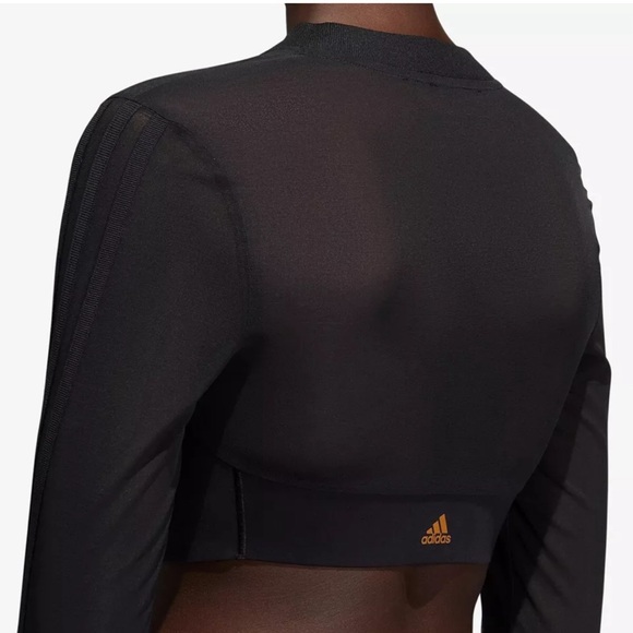 ⭐️ Host Pick 🌟 NWOT Adidas x Beyonce Ivy Park Mesh Crop Top - Black - Size M - Picture 7 of 16